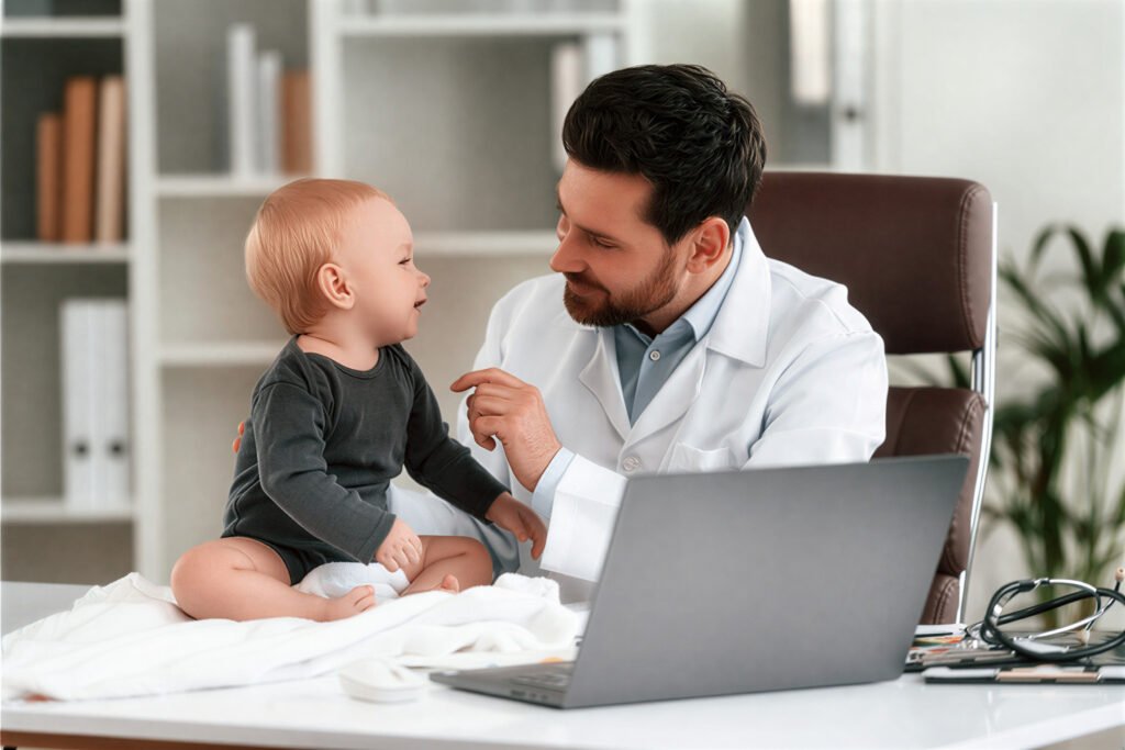 A welcoming consultation room at the best allergy clinic in Dubai, where a pediatric allergy specialist provides expert care.