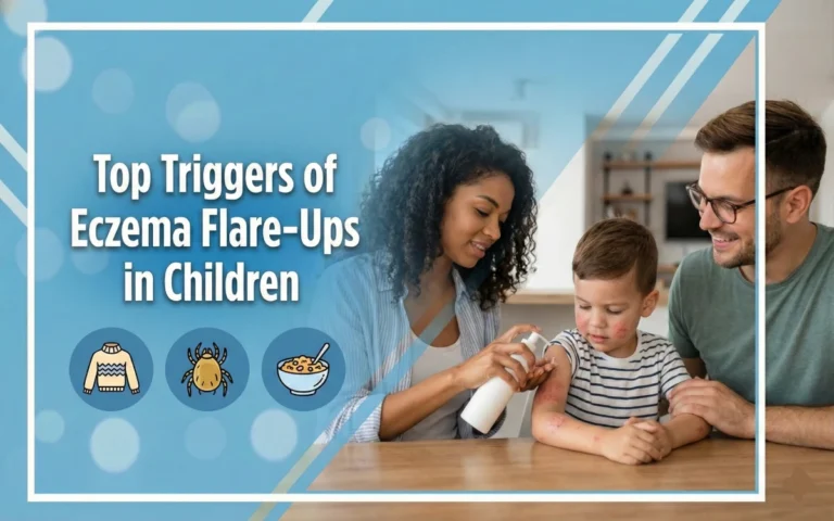 Living in Dubai? Learn the top triggers of eczema flare-ups in children. Protect your little one's skin from atopic dermatitis with our expert management tips.