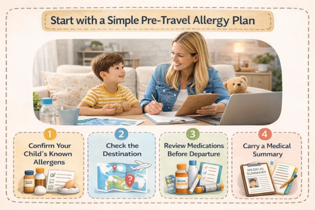 Parents make a Simple Pre-Travel Allergy Plan